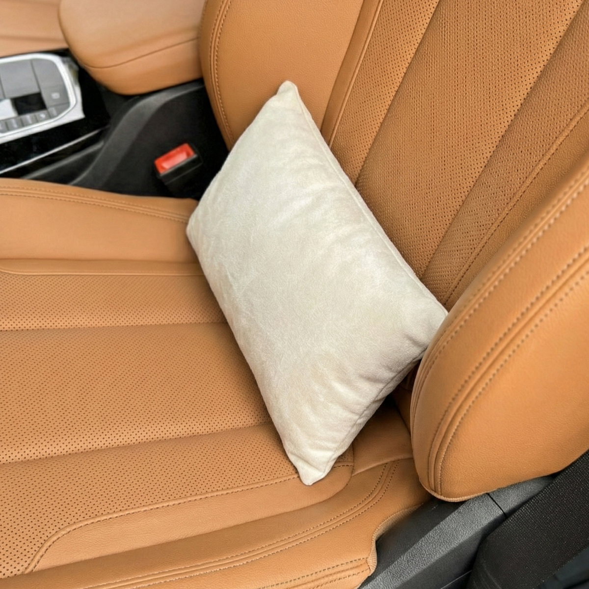 Подушка з оригінальної алькантари під спину “Бежевий“