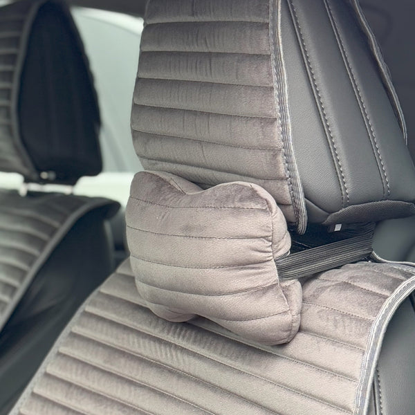 Подушка під шию з алькантари еліт “Темно-сірий“