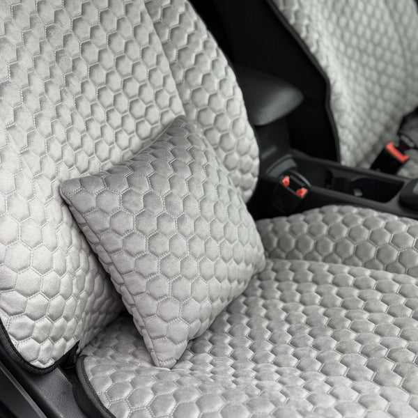 Накидки з алькантари преміум “Сіра сота”