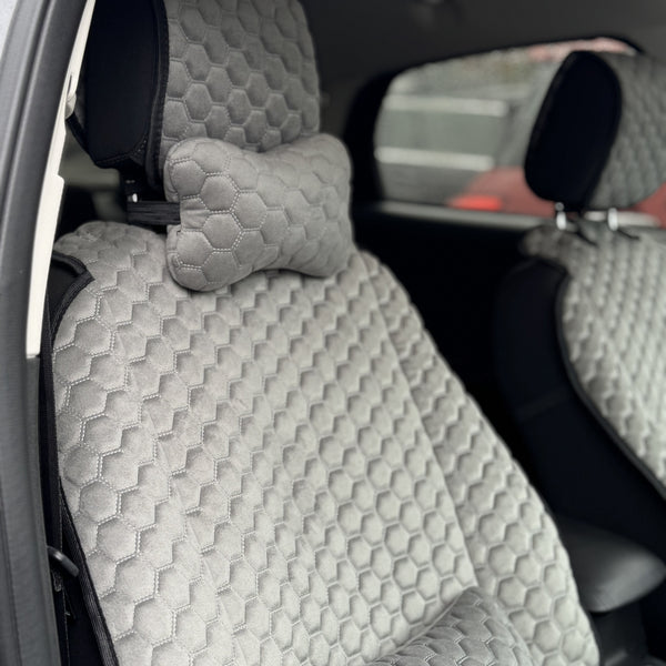 Накидки з алькантари преміум “Сіра сота”