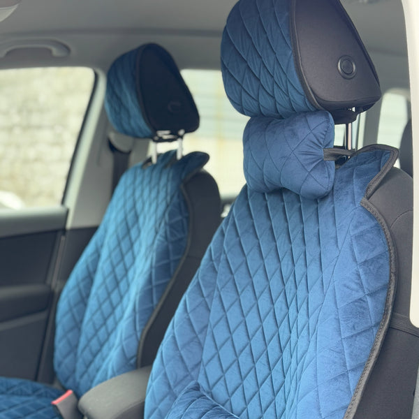 Накидки з алькантари преміум “Синій ромб”