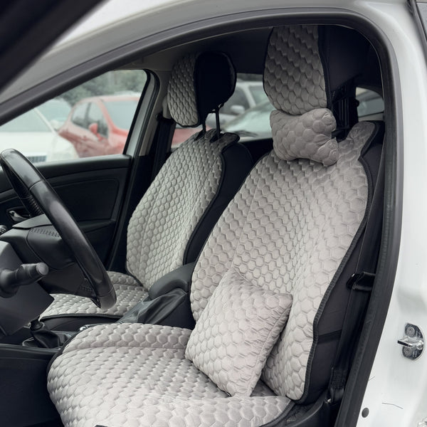 Накидки з алькантари преміум “Сіра сота”