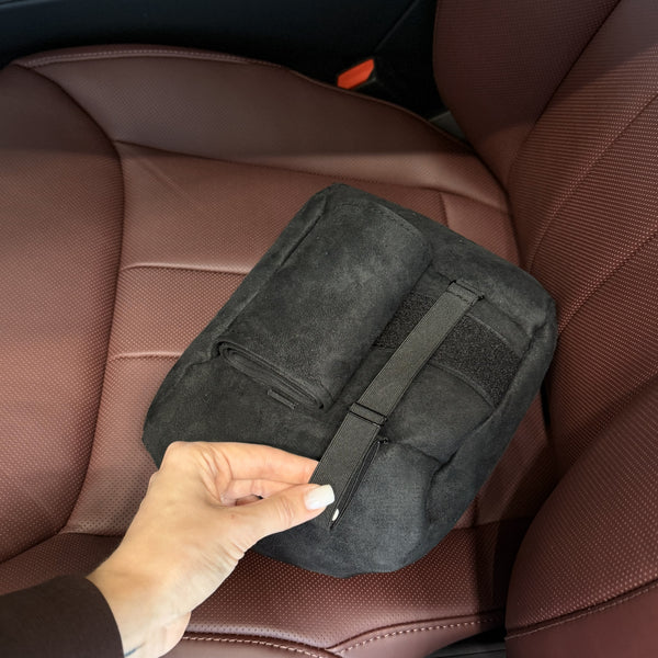 Подушка з оригінальної алькантари під шию “Чорний“