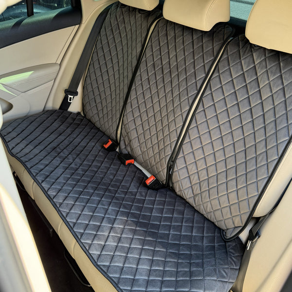 Третя спинка на задній ряд з алькантари стандарт “Темно-сірий ромб”