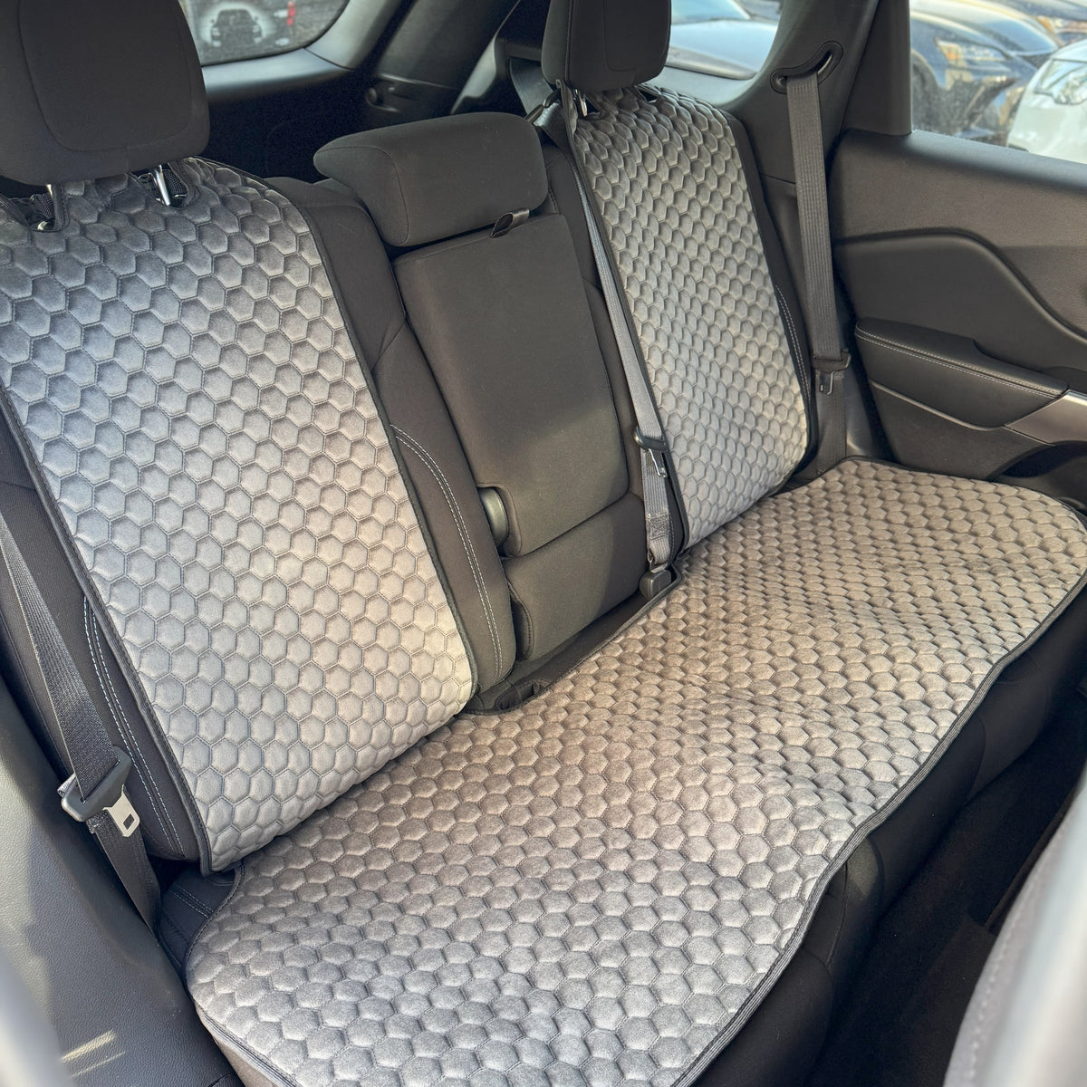 Накидки з алькантари преміум “Сіра сота”