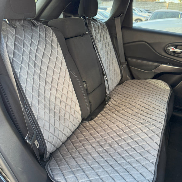 Накидки з алькантари преміум “Сірий ромб”