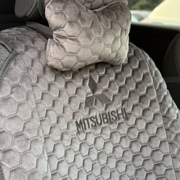 Накидки з алькантари преміум “Сіра сота”