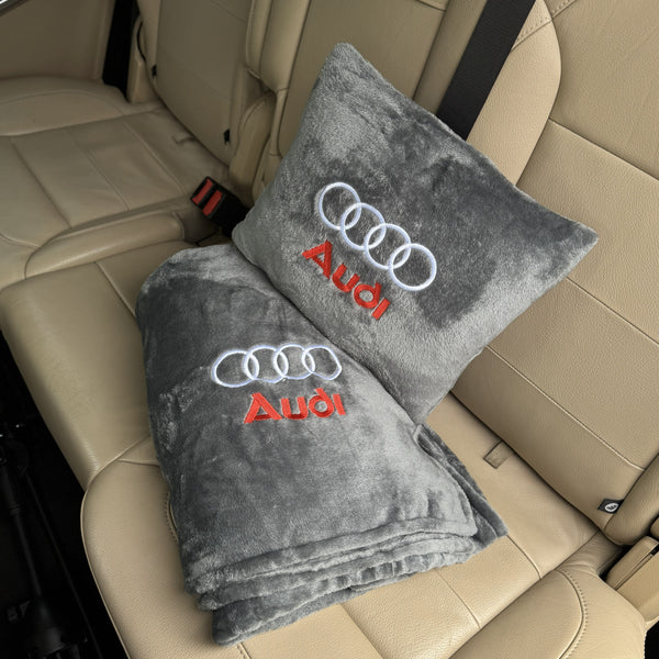 Комплект плед та подушка "Сірий"