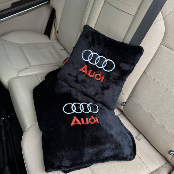 Комплект плед та подушка "Чорний"