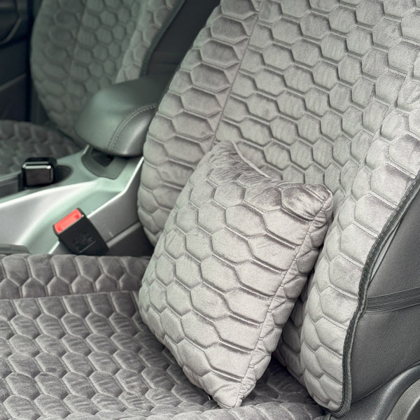 Накидки з алькантари преміум “Темно-сірі ланцюги”