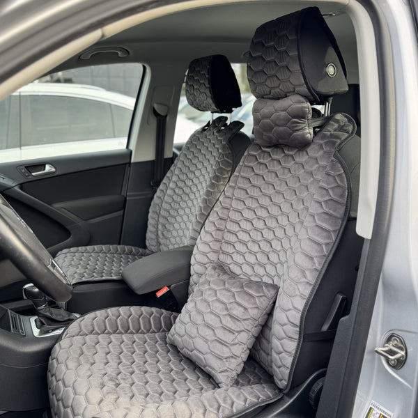 Накидки з алькантари преміум “Темно-сірі ланцюги”