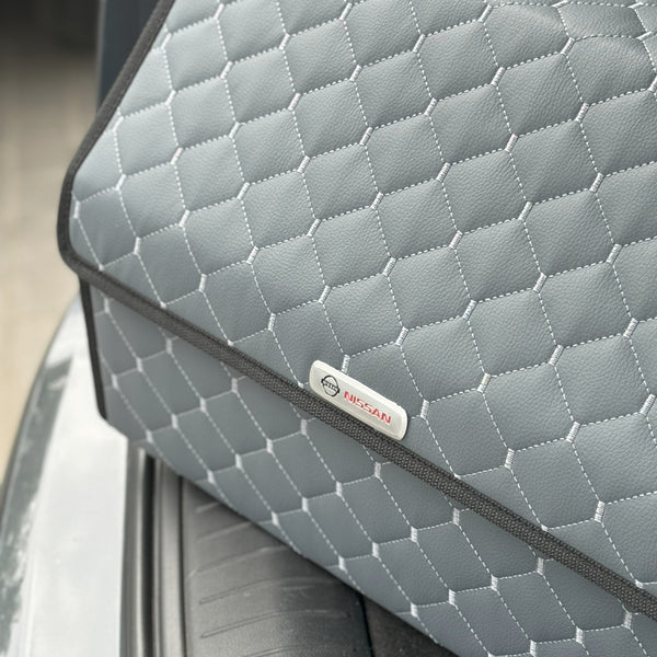 Органайзер у багажник авто з екошкіри “Сірий ромб”