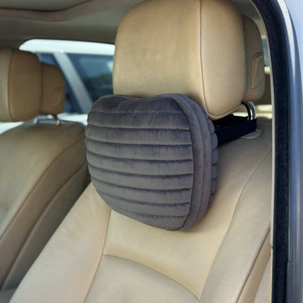 Ортопедична подушка з алькантари “Темно-сірий горизонт“