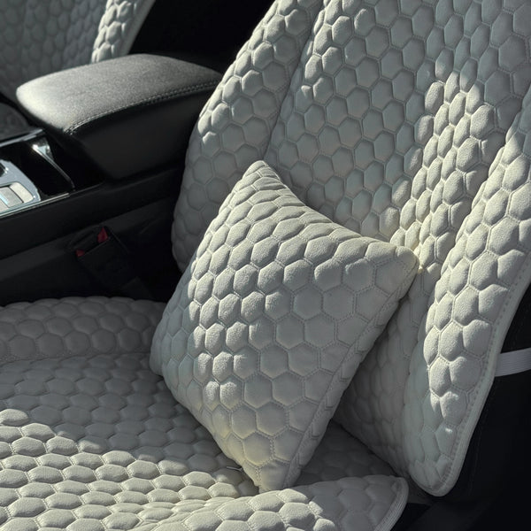 Накидки з алькантари преміум “Бежева сота”