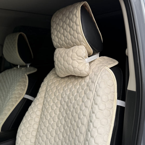 Накидки з алькантари преміум “Бежева сота”