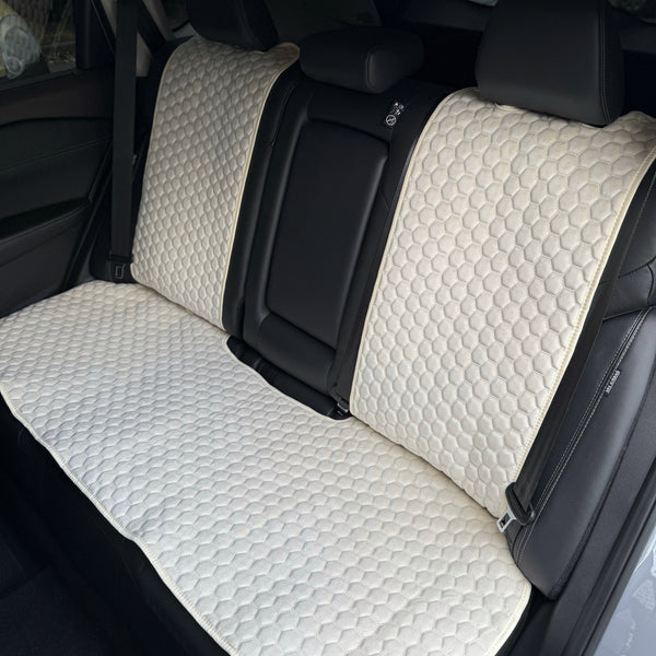 Накидки з алькантари преміум “Бежева сота”