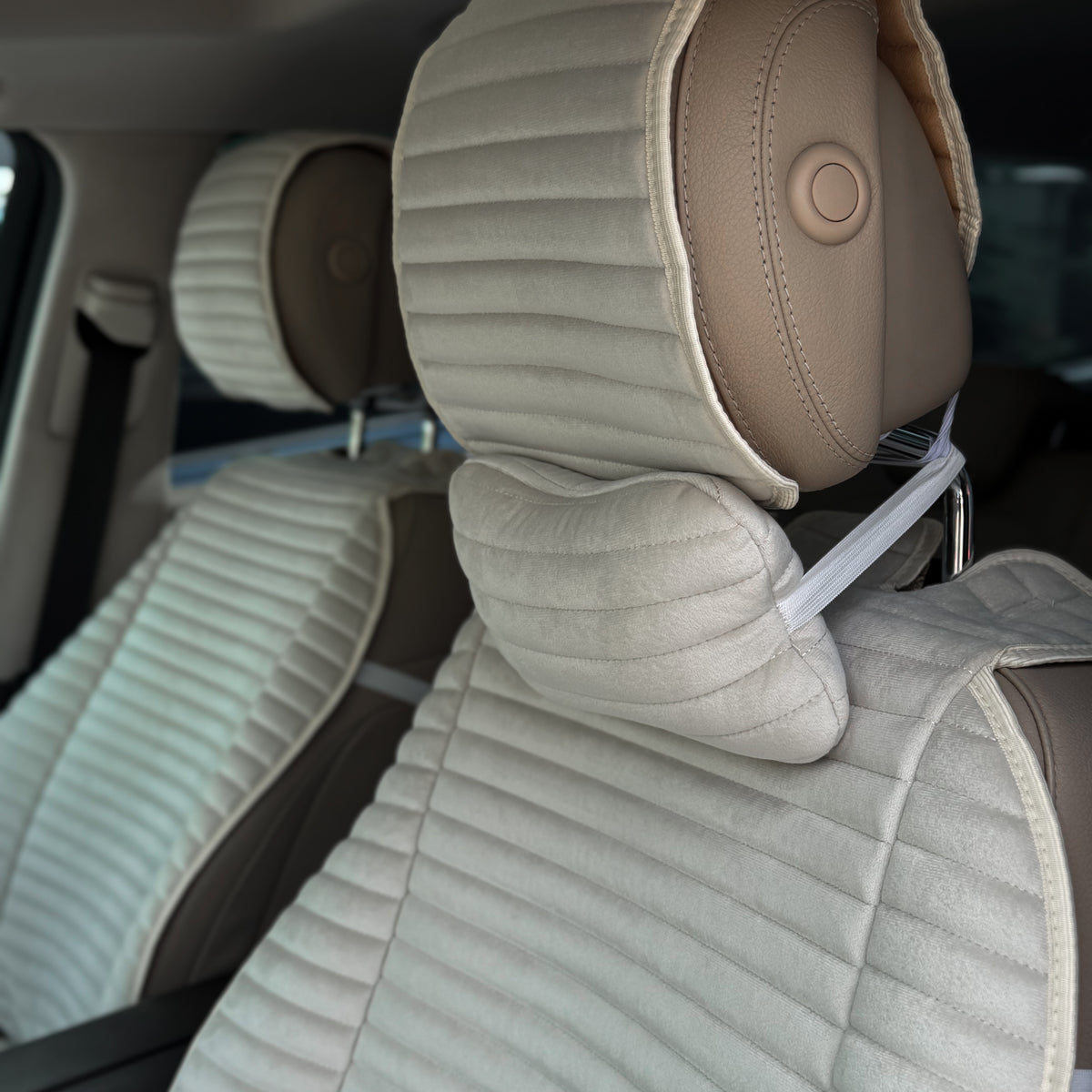 Накидки з алькантари преміум “Бежевий горизонт”