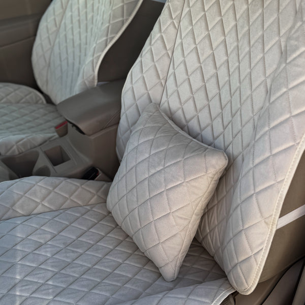 Накидки з алькантари преміум “Бежевий ромб”