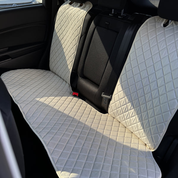 Накидки з алькантари преміум “Бежевий ромб”