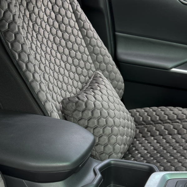 Накидки з алькантари преміум “Темно-сіра сота”