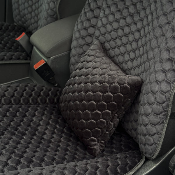 Накидки з алькантари преміум “Чорна сота”