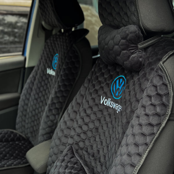 Накидки з алькантари преміум “Чорна сота”