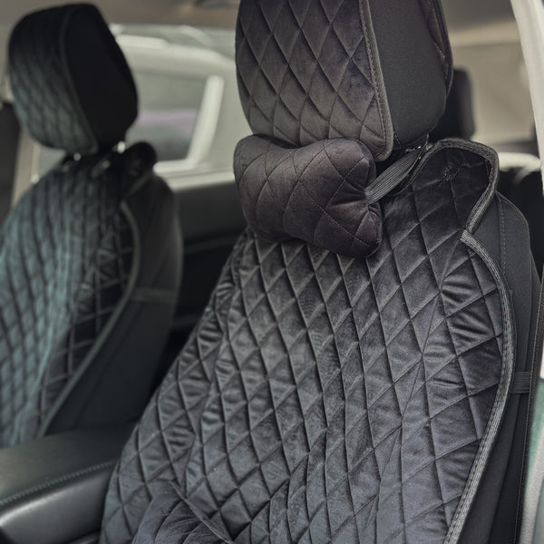 Накидки з алькантари преміум “Чорний ромб”