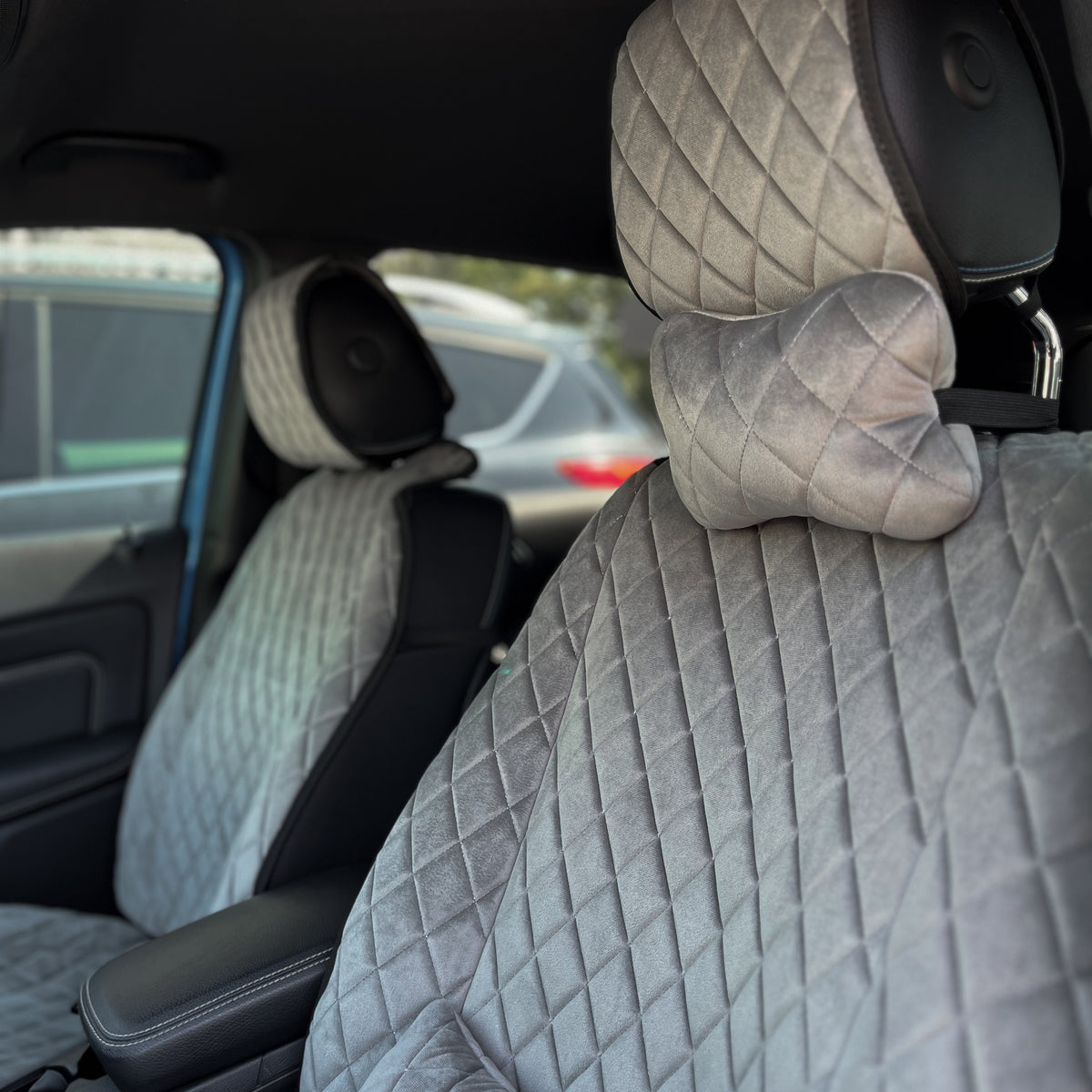 Накидки з алькантари стандарт “Сірий ромб”