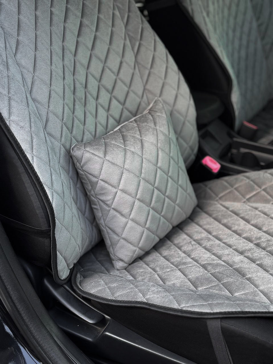 Накидки з алькантари стандарт “Сірий ромб”