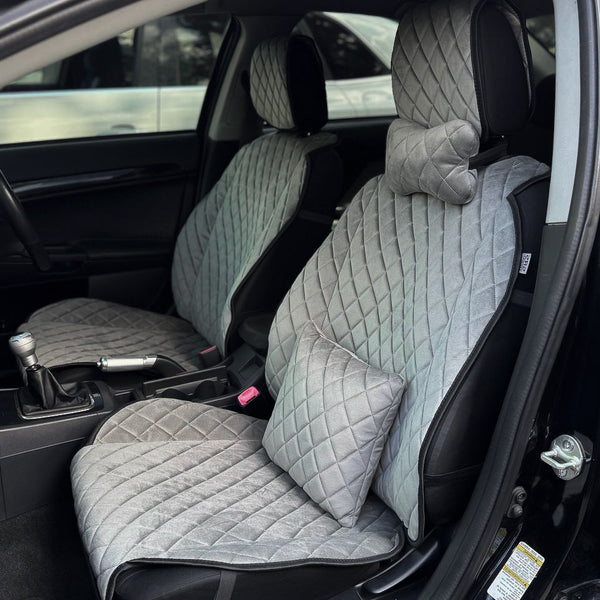 Накидки з алькантари стандарт “Сірий ромб”