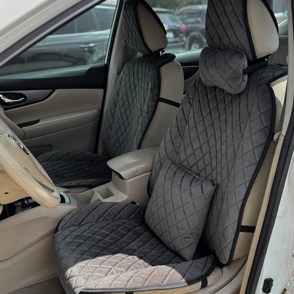 Накидки з алькантари стандарт “Темно-сірий ромб”