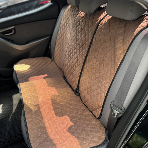 Третя спинка на задній ряд з алькантари стандарт “Коричневий ромб”