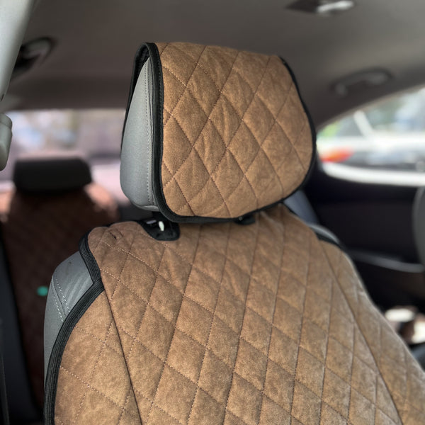 Накидки з алькантари стандарт “Коричневий ромб”