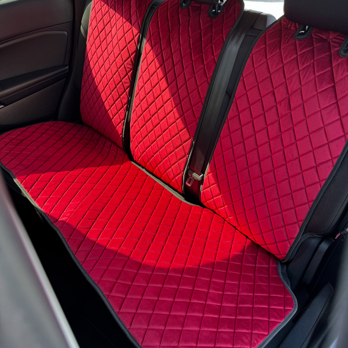 Накидки з алькантари преміум “Червоний ромб”