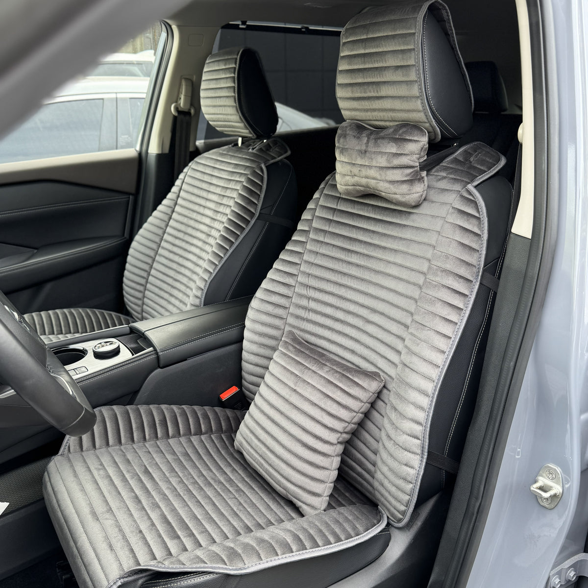 Накидки з алькантари преміум “Темно-сірий горизонт”