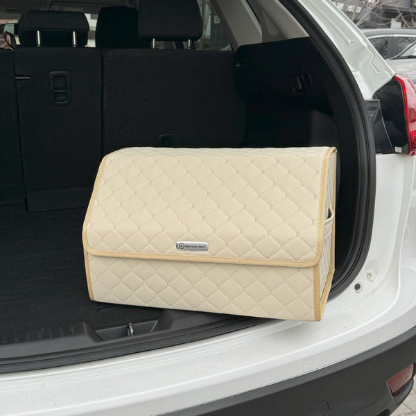 Органайзер у багажник авто з екошкіри “Бежевий ромб”
