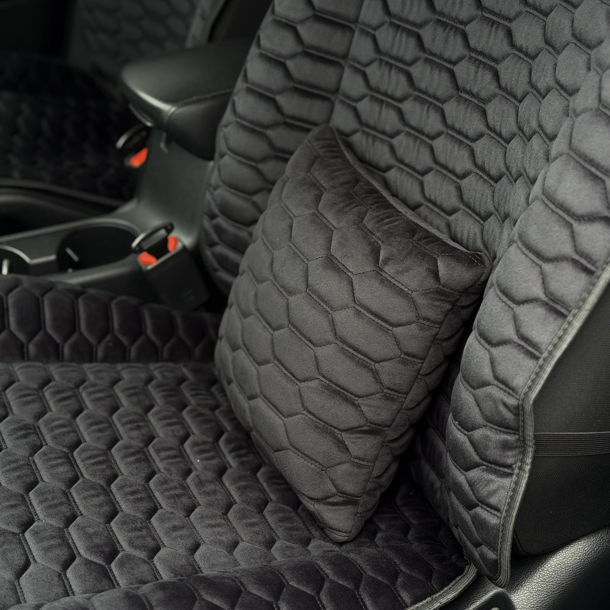 Накидки з алькантари преміум “Чорні ланцюги”