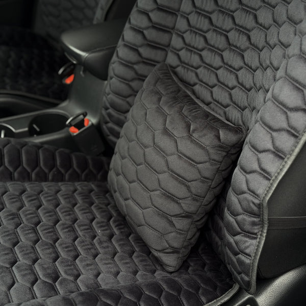 Накидки з алькантари преміум “Чорні ланцюги”