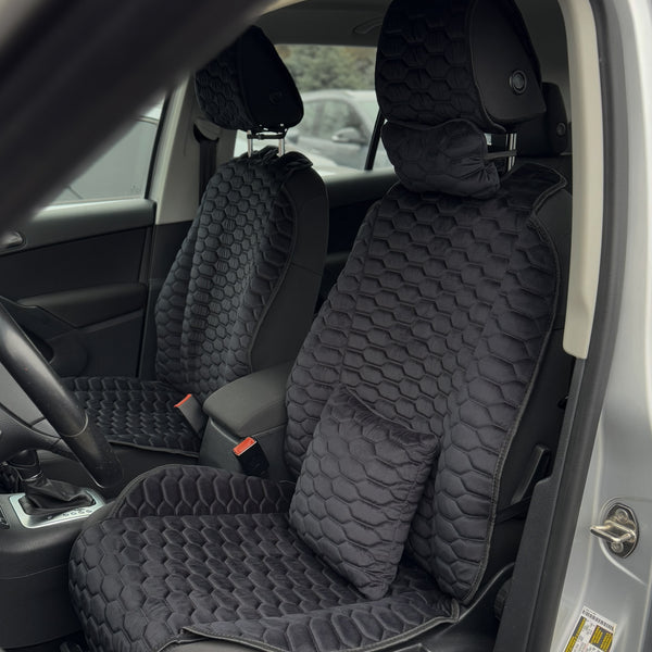 Накидки з алькантари преміум “Чорні ланцюги”